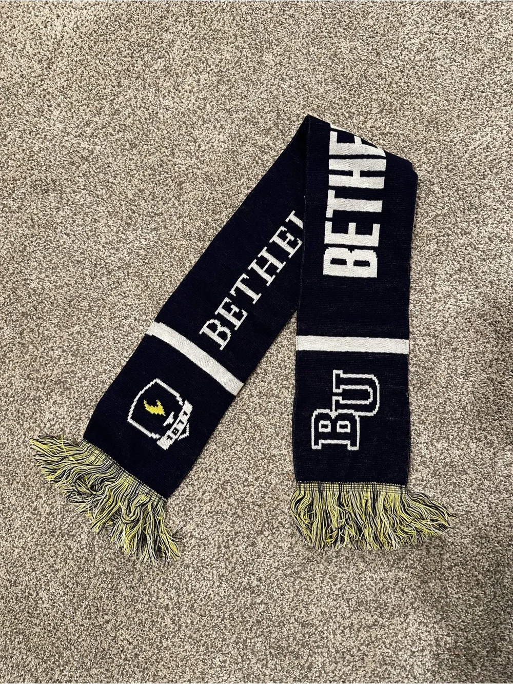 Bethel Royals University Navy Blue Knit Game Day Fan Scarf BU